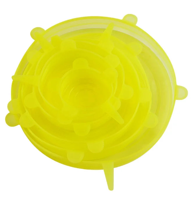 Yellow Silicone Food Covers