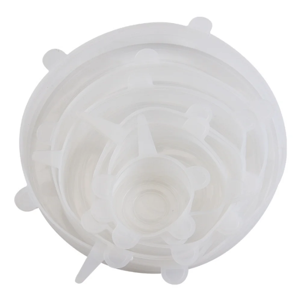 White Silicone Food Covers